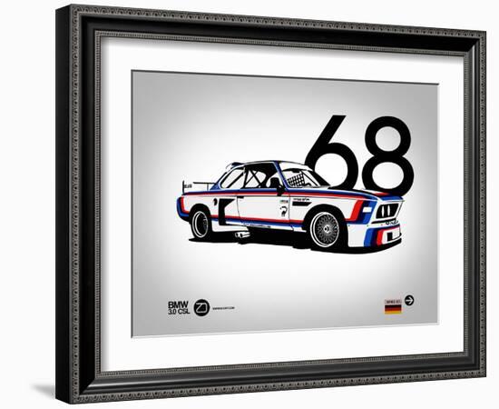 1968 BMW 3.0 CSL-NaxArt-Framed Art Print