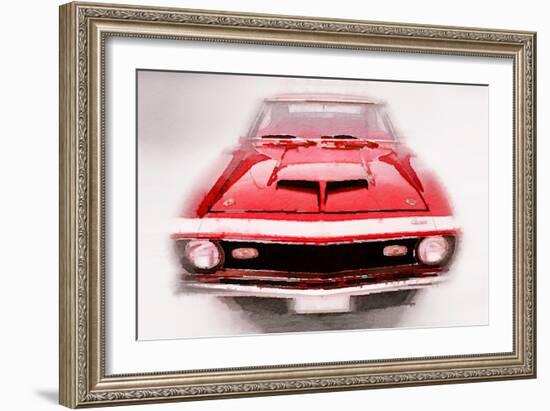 1968 Chevy Camaro Front End Watercolor-NaxArt-Framed Art Print
