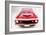 1968 Chevy Camaro Front End Watercolor-NaxArt-Framed Art Print