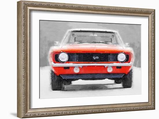 1968 Chevy Camaro SS Watercolor-NaxArt-Framed Art Print