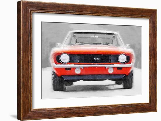 1968 Chevy Camaro SS Watercolor-NaxArt-Framed Art Print