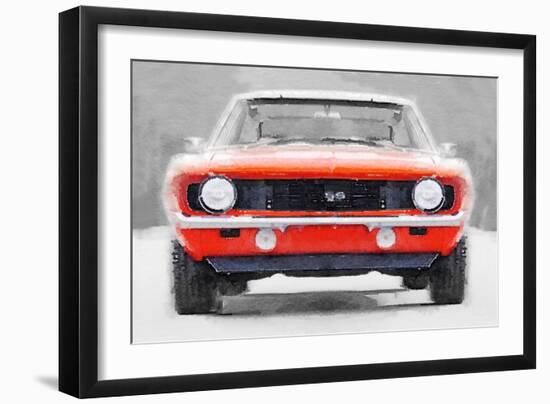 1968 Chevy Camaro SS Watercolor-NaxArt-Framed Art Print