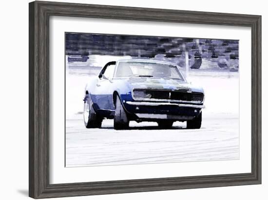 1968 Chevy Camaro Watercolor-NaxArt-Framed Art Print