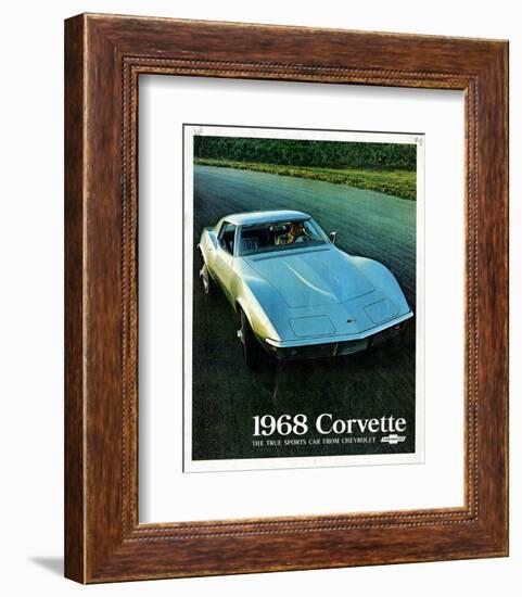 1968 Corvette True Sports Car-null-Framed Art Print