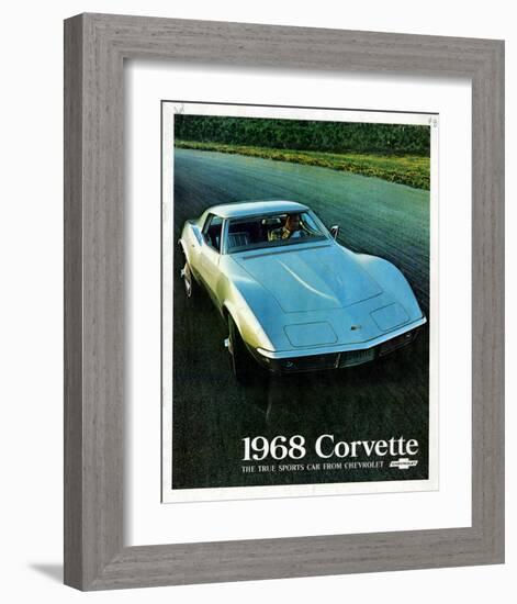 1968 Corvette True Sports Car-null-Framed Art Print