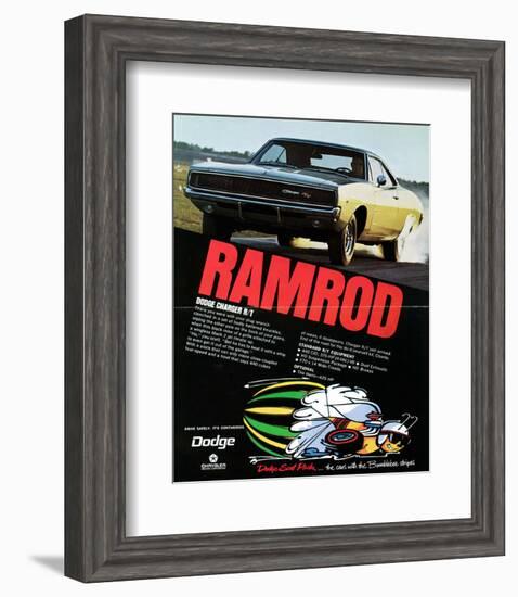 1968 Dodge Charger Ramrod-null-Framed Art Print