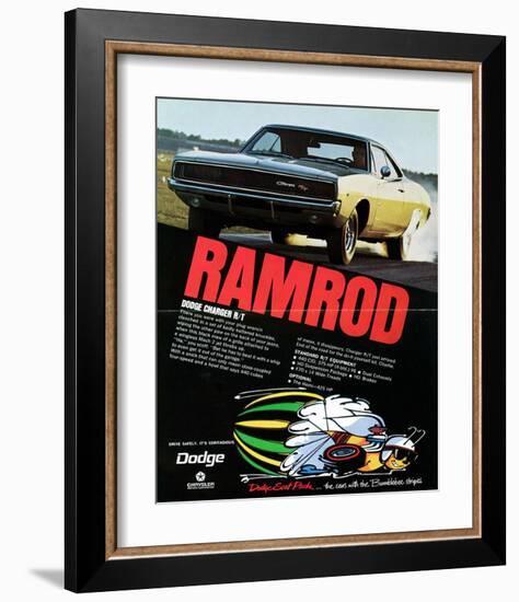 1968 Dodge Charger Ramrod-null-Framed Art Print