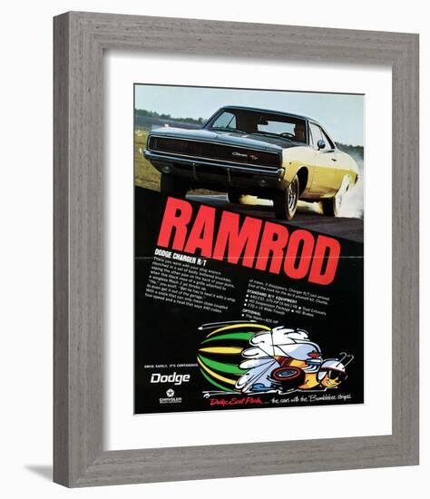 1968 Dodge Charger Ramrod-null-Framed Art Print