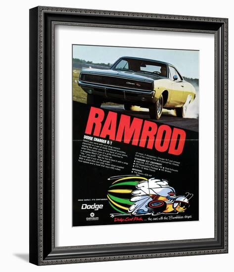 1968 Dodge Charger Ramrod-null-Framed Art Print