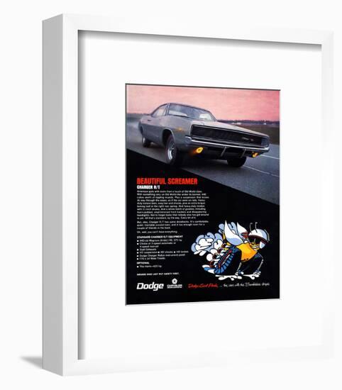 1968 Dodge Charger Rt-null-Framed Art Print