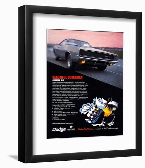 1968 Dodge Charger Rt-null-Framed Art Print