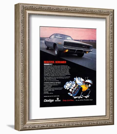 1968 Dodge Charger Rt-null-Framed Art Print