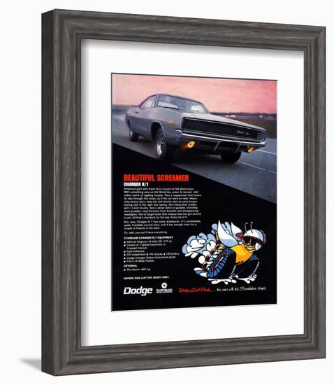 1968 Dodge Charger Rt-null-Framed Art Print