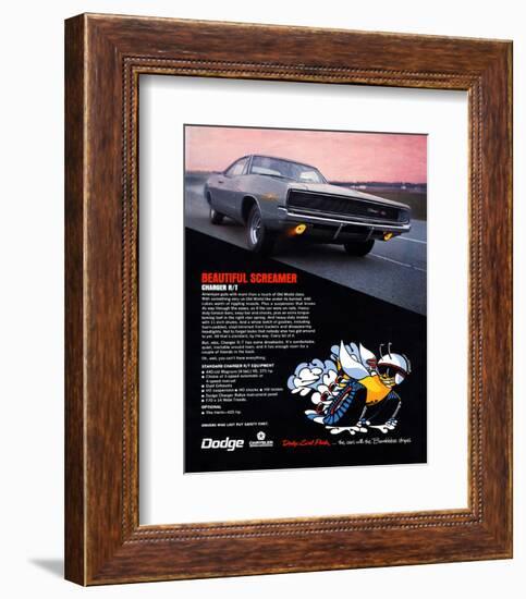 1968 Dodge Charger Rt-null-Framed Art Print