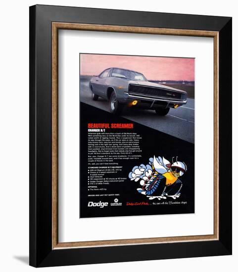 1968 Dodge Charger Rt-null-Framed Art Print