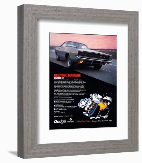 1968 Dodge Charger Rt-null-Framed Art Print