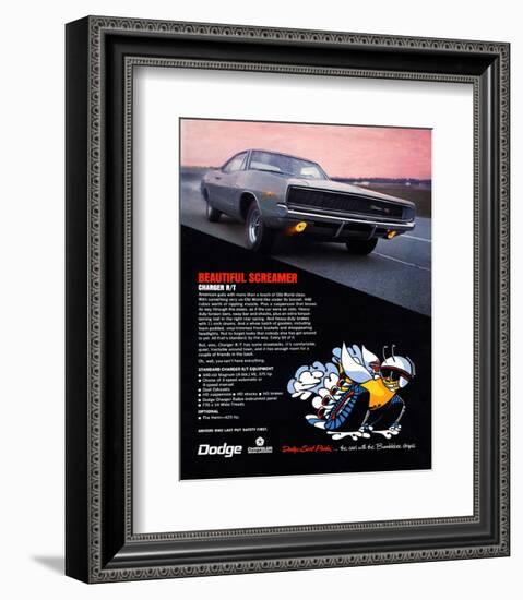 1968 Dodge Charger Rt-null-Framed Art Print