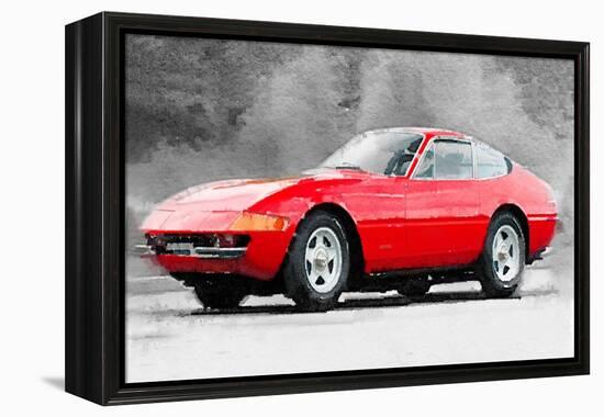 1968 Ferrari 365 GTB4 Daytona Watercolor-NaxArt-Framed Stretched Canvas