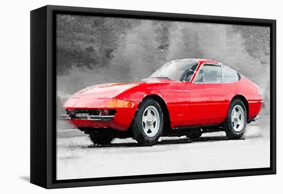 1968 Ferrari 365 GTB4 Daytona Watercolor-NaxArt-Framed Stretched Canvas