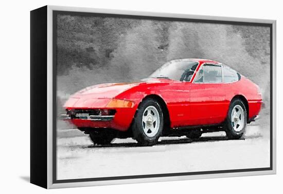 1968 Ferrari 365 GTB4 Daytona Watercolor-NaxArt-Framed Stretched Canvas