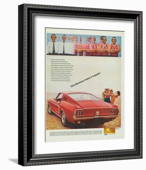 1968 Mustang Makes It Happen-null-Framed Art Print