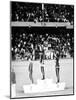 1968 Olympic Games, Mexiko City, Mens 200 M, Tommie Smith, USA, Gold, and J, Carlos, Bronze-null-Mounted Photo