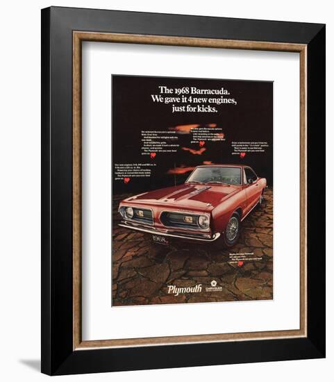 1968 Plymouth Barracuda-null-Framed Premium Giclee Print