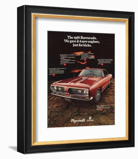 1968 Plymouth Barracuda-null-Framed Premium Giclee Print