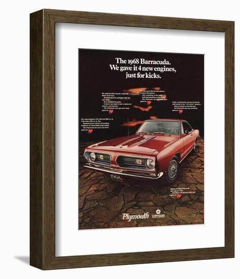 1968 Plymouth Barracuda-null-Framed Premium Giclee Print