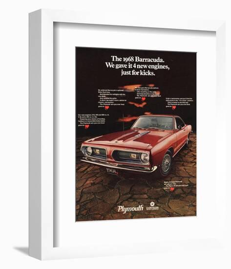 1968 Plymouth Barracuda-null-Framed Premium Giclee Print