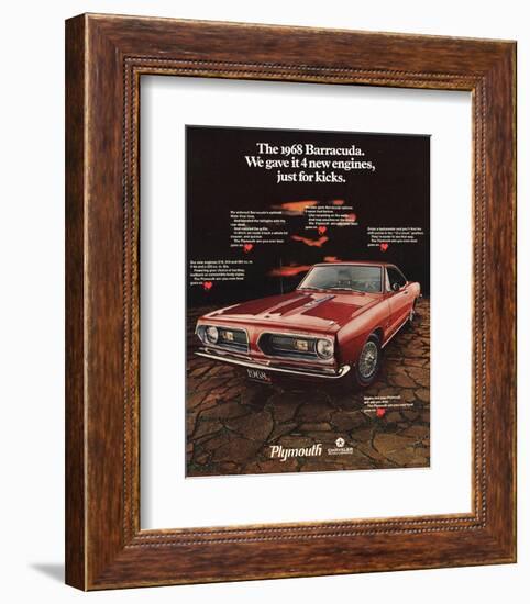 1968 Plymouth Barracuda-null-Framed Art Print