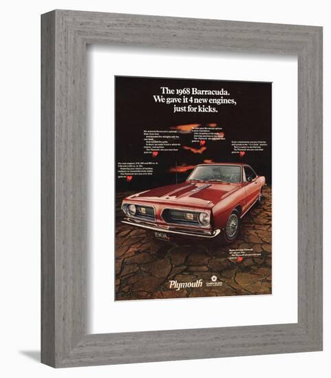 1968 Plymouth Barracuda-null-Framed Art Print
