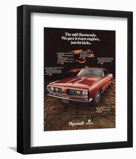 1968 Plymouth Barracuda-null-Framed Art Print