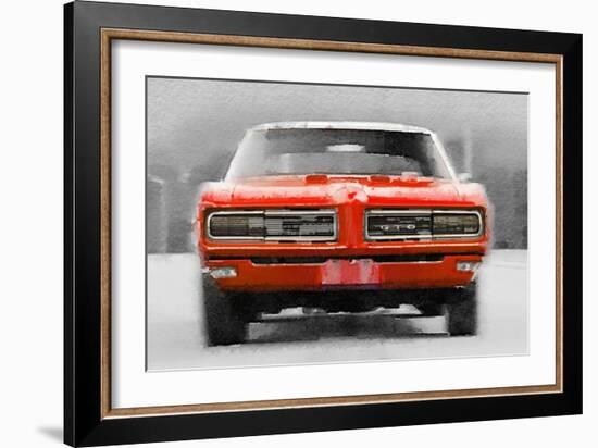 1968 Pontiac GTO Front Watercolor-NaxArt-Framed Art Print