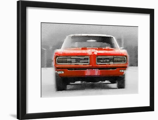 1968 Pontiac GTO Front Watercolor-NaxArt-Framed Art Print