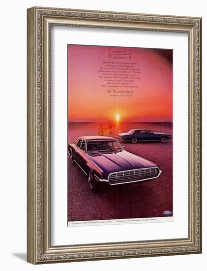 1968 Thunderbird for 5 or 6-null-Framed Art Print