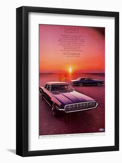 1968 Thunderbird for 5 or 6-null-Framed Art Print