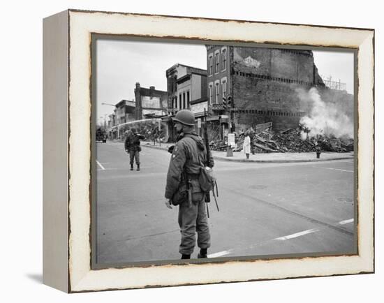 1968 Washington D.C. Riot Aftermath-Warren K^ Leffler-Framed Stretched Canvas