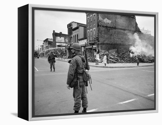 1968 Washington D.C. Riot Aftermath-Warren K^ Leffler-Framed Stretched Canvas