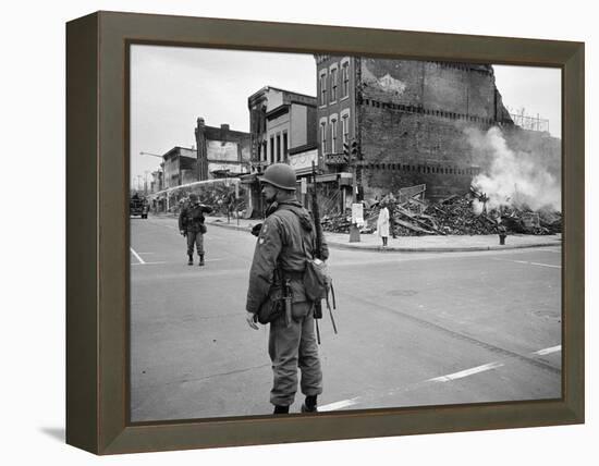 1968 Washington D.C. Riot Aftermath-Warren K^ Leffler-Framed Stretched Canvas