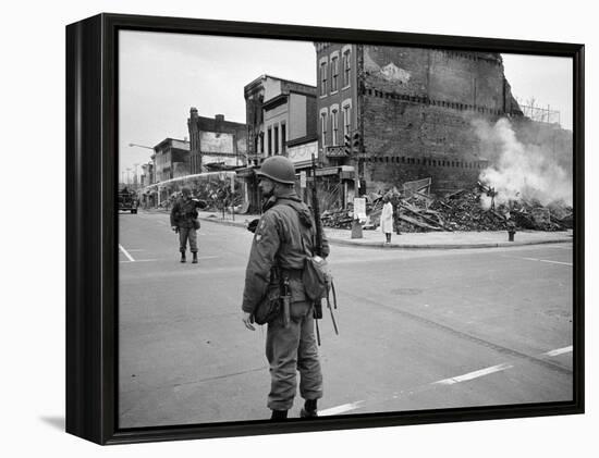 1968 Washington D.C. Riot Aftermath-Warren K^ Leffler-Framed Stretched Canvas