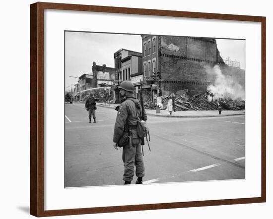 1968 Washington D.C. Riot Aftermath-Warren K^ Leffler-Framed Photo