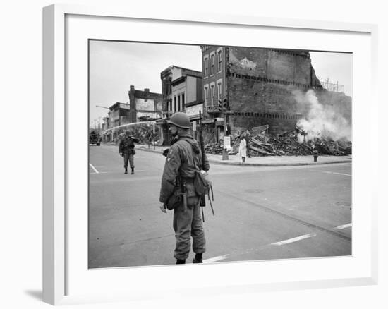 1968 Washington D.C. Riot Aftermath-Warren K^ Leffler-Framed Photo