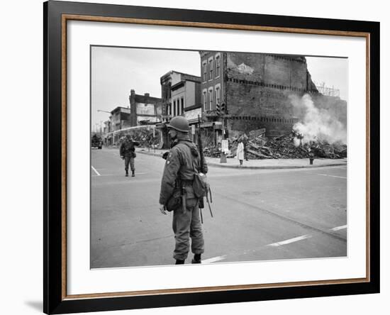 1968 Washington D.C. Riot Aftermath-Warren K^ Leffler-Framed Photo