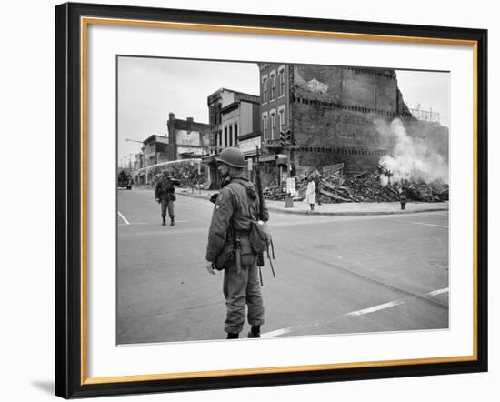 1968 Washington D.C. Riot Aftermath-Warren K^ Leffler-Framed Photo