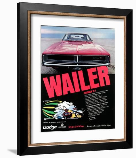 1969 Dodge Charger Rt Wailer-null-Framed Art Print