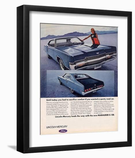 1969 Mercury-Marauder Road Car-null-Framed Art Print