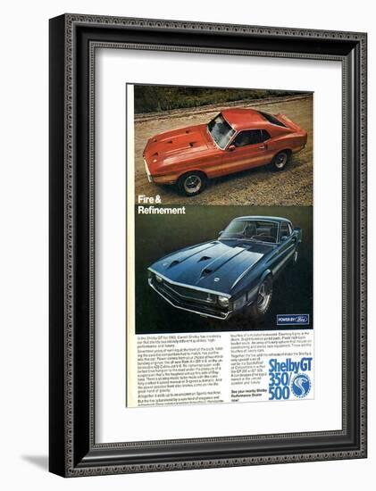 1969 Mustang Fire & Refinement-null-Framed Art Print