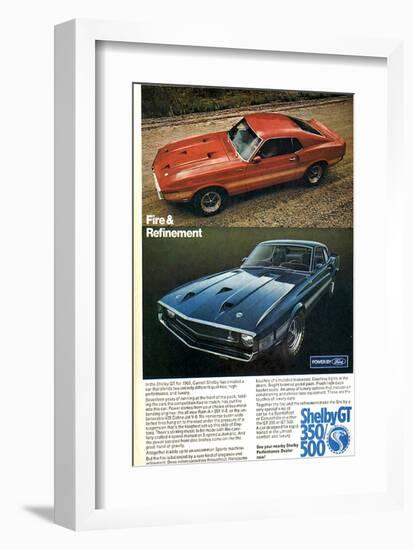 1969 Mustang Fire & Refinement-null-Framed Art Print