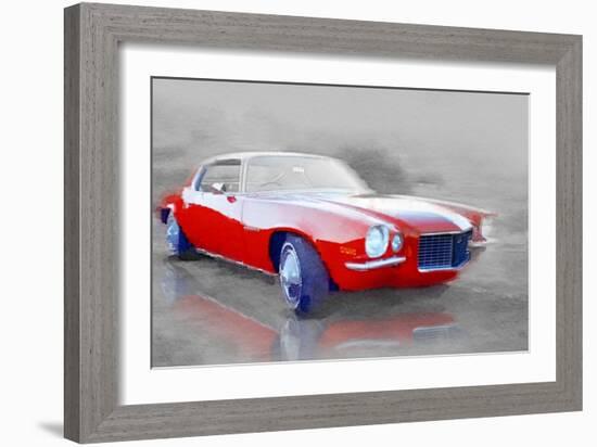 1970 Chevy Camaro Watercolor-NaxArt-Framed Art Print